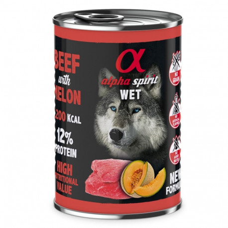 ALPHA SPIRIT märg koeratoit veiseliha meloniga 400g