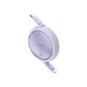 Baseus Free2Pull Expandable USB C to iP Ligtning fast charging cable 1 m 20 W Purple