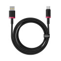 Baseus Dura USB Type A to Type C 60 W kiirlaadimise kaabel 2 m must, punane