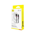 Baseus Dura USB Type A to Type C 60 W kiirlaadimise kaabel 2 m must, punane