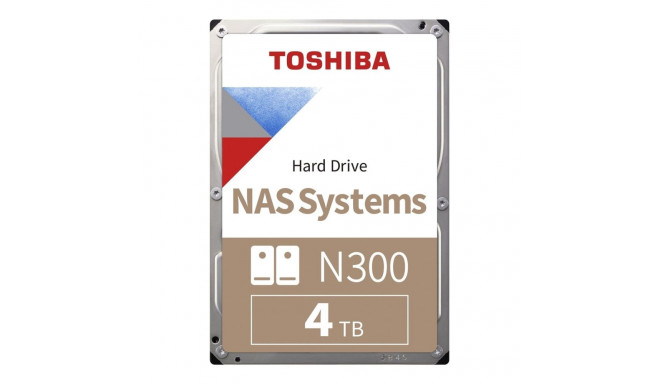 Toshiba N300 sisemine kõvaketas 4 TB 7200 RPM 512 MB 3.5" Serial ATA III