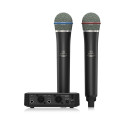 Behringer ULM302MIC - 2,4 GHz digitaalne juhtmevaba süsteem kahe käsimikrofoni ja vastuvõtjaga