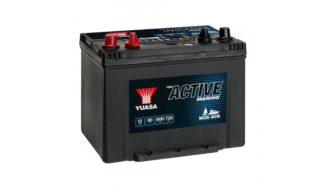 YUASA aku 12V 80Ah/680A mere käivitus (L+ klemm)