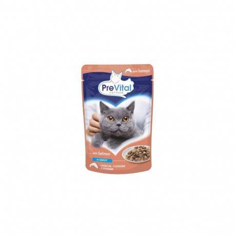 PREVITAL Salmon in gravy - wet cat food - 100g