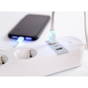 Gembird TSL-PS-S4U-01-W Smart power strip 4 AC outlet(s) Type E 1.5 m 3 3880 W White