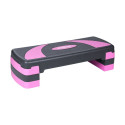 Step aeroobika- ja fitnessharjutuste jaoks, 3 astet, hall-lilla, REBEL ACTIVE