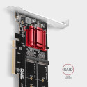 Axagon PCEM2-ND sisemine liidesekaart/adapter M.2
