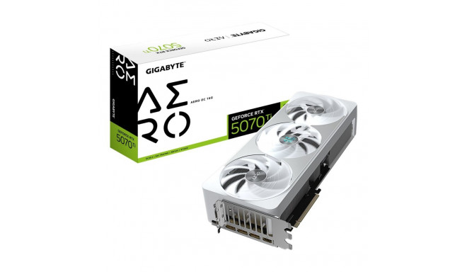 GIGABYTE GeForce RTX 5070 Ti AERO OC 16G graafikakaart - 16GB GDDR7, 256bit, PCI-E 5.0, 2588 MHz põh