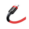 Baseus CATKLF-U09 mobiiltelefoni kaabel must, punane 3 m USB A USB C