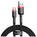 Baseus Cafule USB kaabel 2 m USB A USB C must, punane