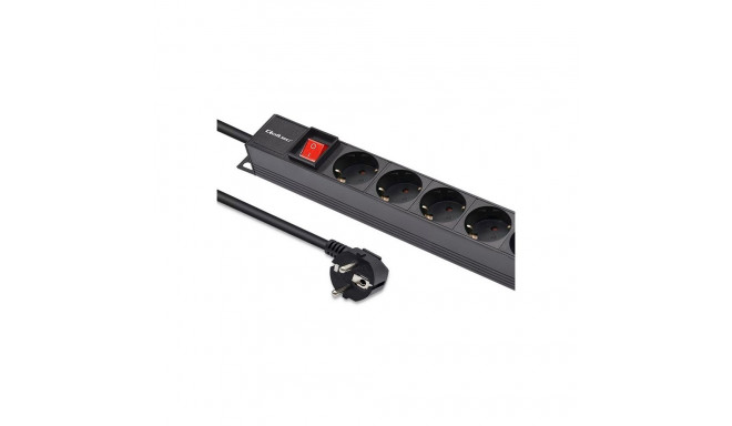 Qoltec alumiinium PDU RACK jaoks 16A 16 x SCHUKO vertikaalne 1,8m
