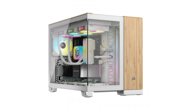 Corsair CC-9011288-WW arvutikorpus Midi Tower bambus, valge