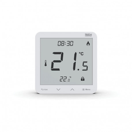 Wireless room thermostat white R-10S PLUS Tech Controllers