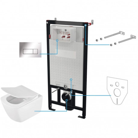 6-in-1 concealed toilet set