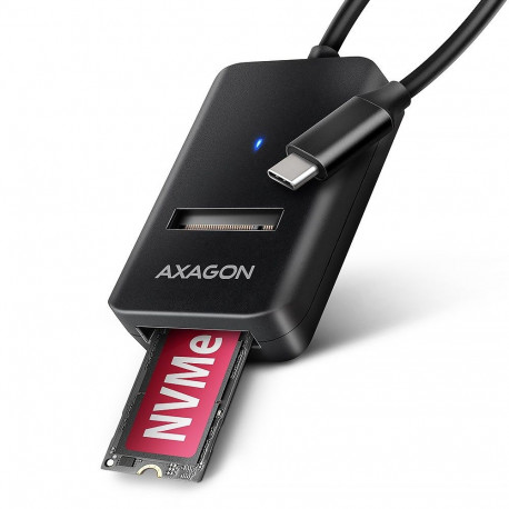 Axagon M.2 NVMe ja SATA SSD-adapter ADM2-CM USB-C 10Gbps, 10cm USB-C-kaabel