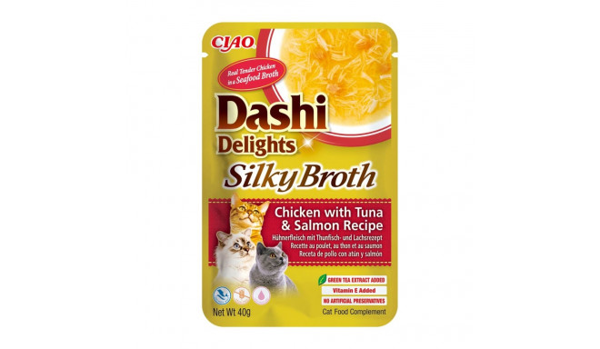 INABA CAT Dashi Delights siidine puljong kana tuunikala ja lõhega kassimaius 40g