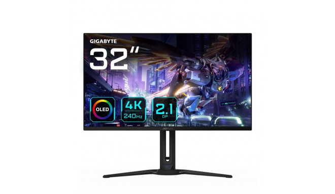 GIGABYTE AORUS FO32U2P 32” OLED mängumonitor - 3840 x 2160(UHD), 240Hz, 0.03ms, 250 cd/m2, KVM, Free