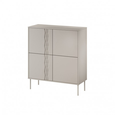 4D chest of drawers TRESSE 100x40x110 cashmere matt