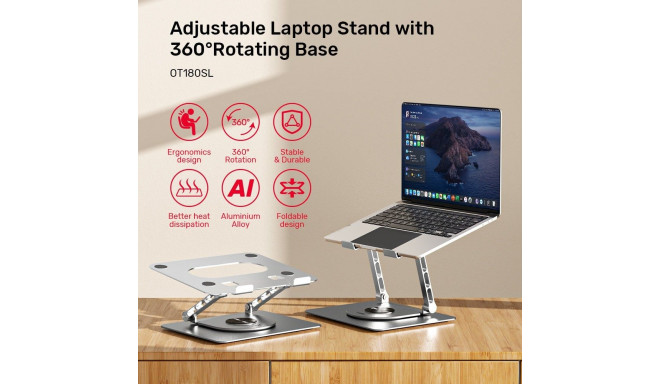 Unitek OT180SL01 360° reguleeritav sülearvuti alus 10-16"
