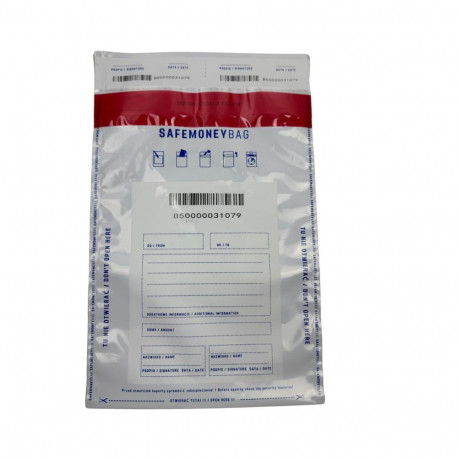 Bestpak SAFEMONEYBAG Safe deposit envelopes white B5 190mmx260mm+35mm 100 pieces