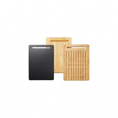 Fiskars 1057550 kitchen cutting board Rectangular Bamboo, Plastic Bamboo, Black