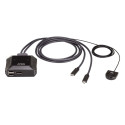 ATEN 2-Port USB-C 4K DisplayPort KVM-lüliti kaugpordi valijaga