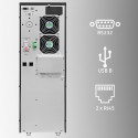Qoltec 52283 Uninterruptible Power Supply UPS | 6kVA | 6000W | Power factor 1.0 | LCD | EPO | USB | 