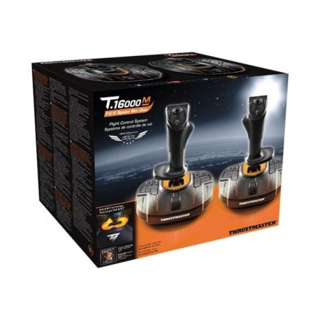 Thrustmaster joystick T.16000M FCS SPACE SIM DUO USB analoog-/digitaalne PC, must, oranž