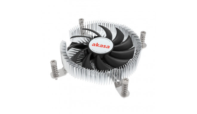 Akasa Intel LGA1700 Processor Hybrid cooler 7.5 cm Aluminium, Black 1 pc(s)