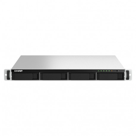 QNAP TS-464U NAS Rack (1U) Intel® Celeron® N5095 8 GB DDR4 0 TB QNAP Turbo System Aluminium, Black
