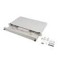 LANBERG 24XSC DUPLEX / 24XLC QUAD RACK 19" 1U FIBER OPTIC DISTRIBUTION FRAME GRAY + ACCESSORIES