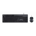 Gembird KBS-UM-04 klaviatuur hiirega universaalne USB QWERTY US inglise must