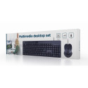 Gembird KBS-UM-04 klaviatuur hiirega universaalne USB QWERTY US inglise must
