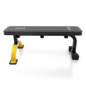 HMS Fitness L8012 Flat weight training bench Gym, Home Black, Yellow