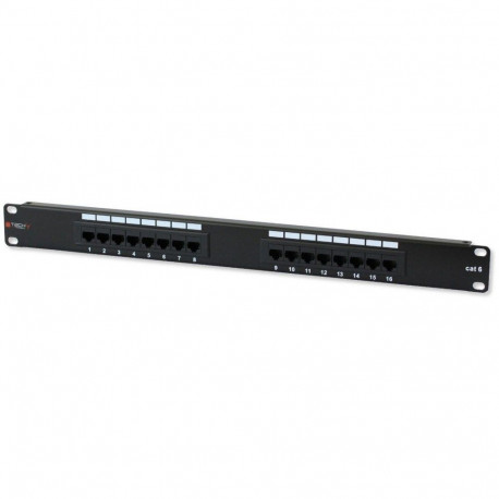 Techly Patch Panel UTP 16 Ports RJ45 Cat.6 I-PP 16-RU-C6T
