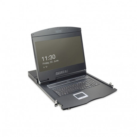 Digitus kvm-konsool 19" LCD, 16-pordiline VGA, US-klaviatuur