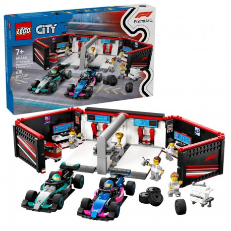 LEGO CITY 60444 F1 garaaž ja Mercedes-AMG ja Alpine autod