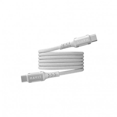 Havit magnetkaabel USB-C - USB-C CB6297 1m, valge