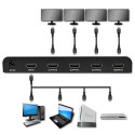 Qoltec 51798 Aktiivne HDMI Jagaja 4 x HDMI 4K x 2K | 3.4Gb/s