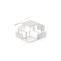 Lanberg WF01-6606-00S seinakinnitusega rack-kapp hall 6U