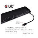CLUB3D universaalne USB Gen1 Type-C kolmekordse ekraaniga dünaamiline PD-laadimisjaam 65 W toiteplok