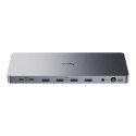 Cudy 13-ÜHENDUSEGA 10Gbps USB-C Kahe 4K Dokkimisjaam | 150W Toiteplokk