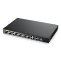 Zyxel GS1900-48HPv2 Hallatav L2 Gigabit Ethernet (10/100/1000) Toite üle Etherneti (PoE) Must
