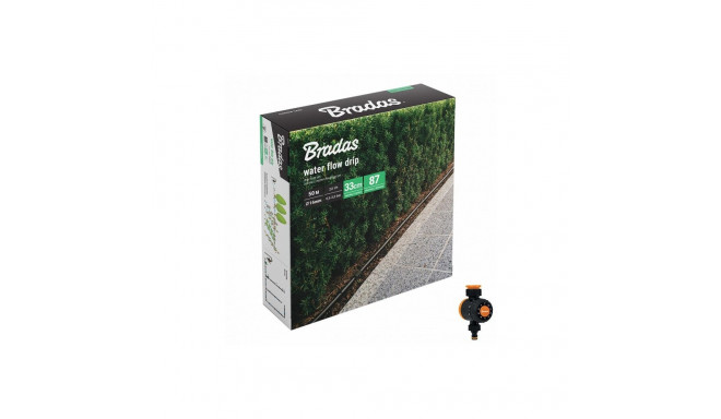 WATER FLOW DRIP HOSE SET 50m WITH WATER FLOW TIMER