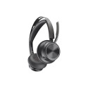 POLY Voyager Focus 2 USB-C-C peakomplekt + USB-C/A adapter + laadimisalus