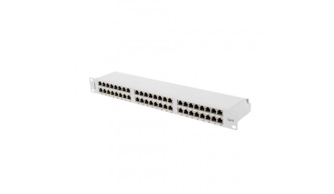 Plaadipaneel 48 porti 1U 19" CAT6 FTP varjestatud hall Lanberg