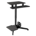 Height adjustable desk workstation Maclean, gas spring, for standing and sitting work, max height 10