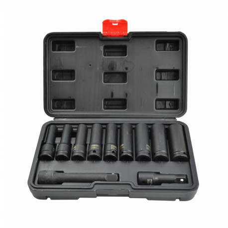 AWTOOLS ZESTAW NASADEK UDAROWYCH 1/2" 11cz./8-21mm/ DŁUGIE BLACK LINE