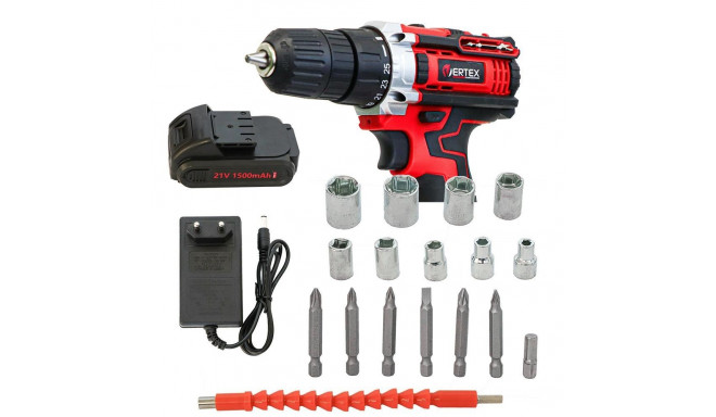 VERTEX WKRĘTARKA 21V /2x1,5Ah WALIZKA