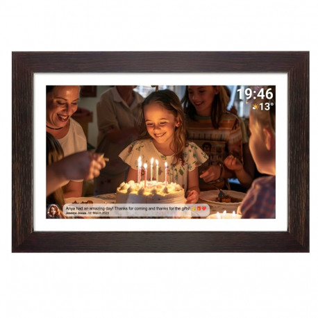 Denver PFF-1543DW digital photo frame Brown 39.6 cm (15.6") Touchscreen Wi-Fi
